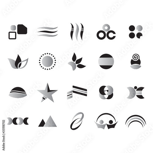 set of abstract icons