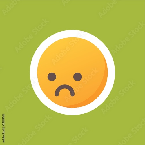 Emoticon with disappointed face