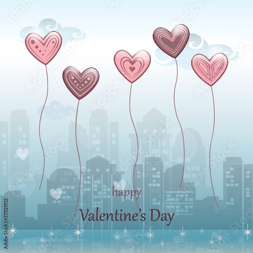 love balloons greeting card