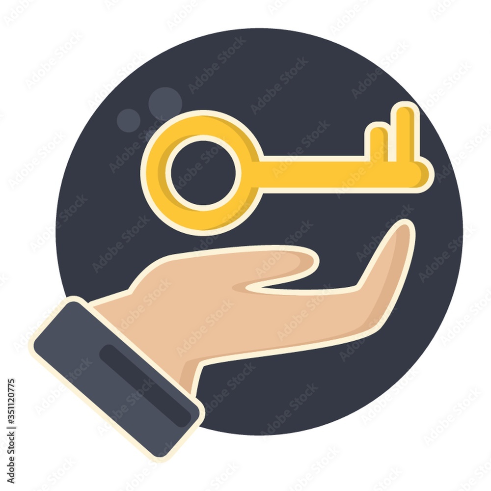 Hand and key