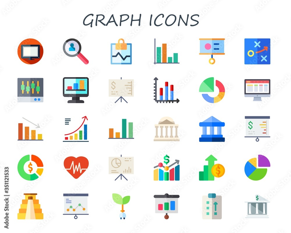 graph icon set