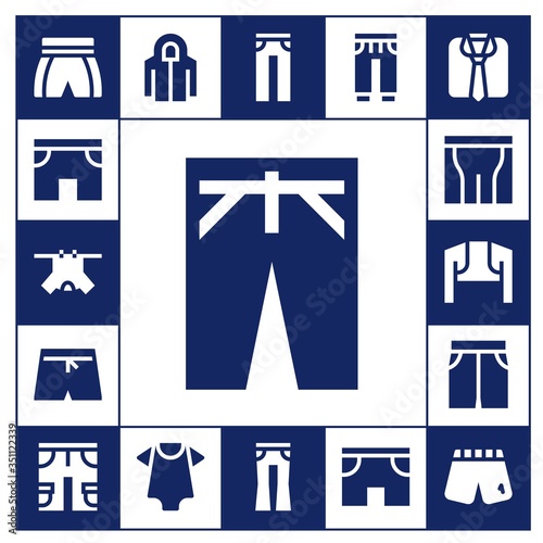 trousers icon set