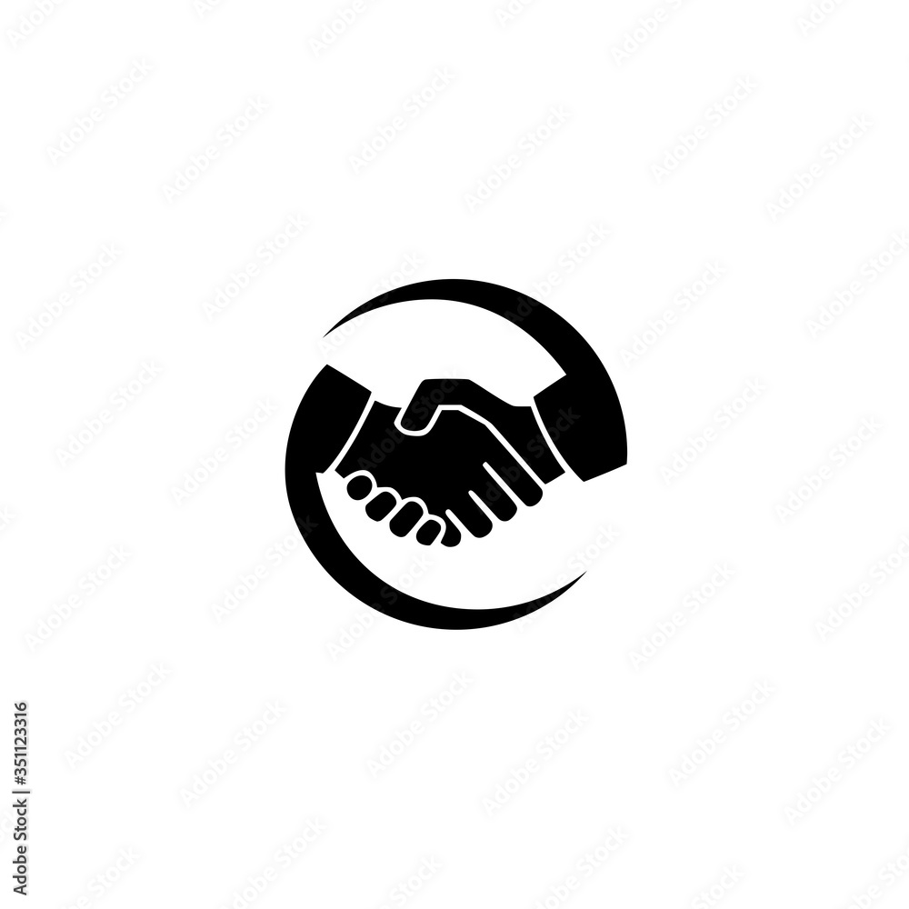 Handshake icon isolated on white background. Partners concept Handshake icon isolated on white background. Partners concept