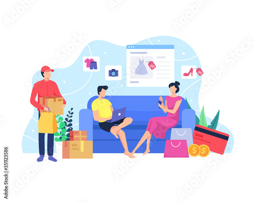 Online shopping concept