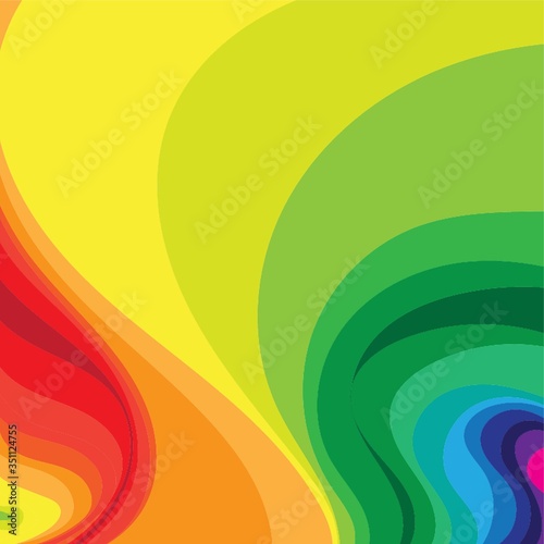 Rainbow wave background