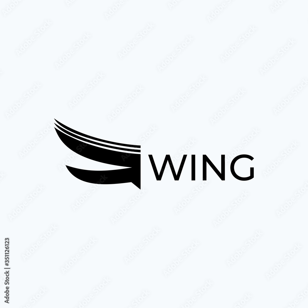 Wing logo design template vector Wing logo design template vector