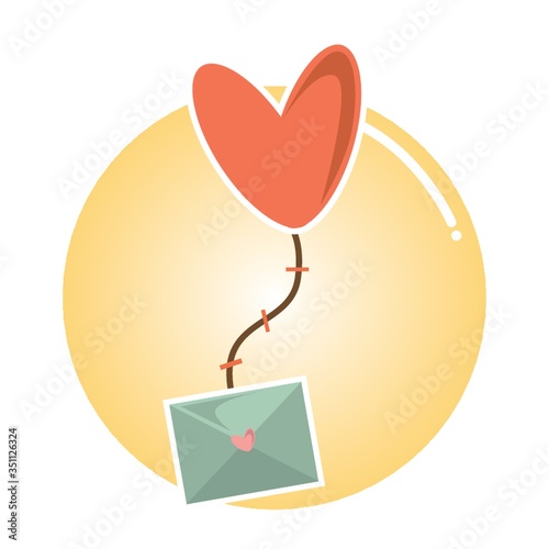 love letter attached to a balloon