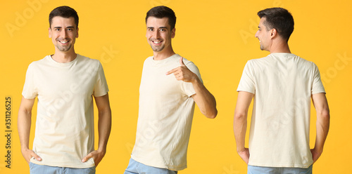 Collage with man in stylish...