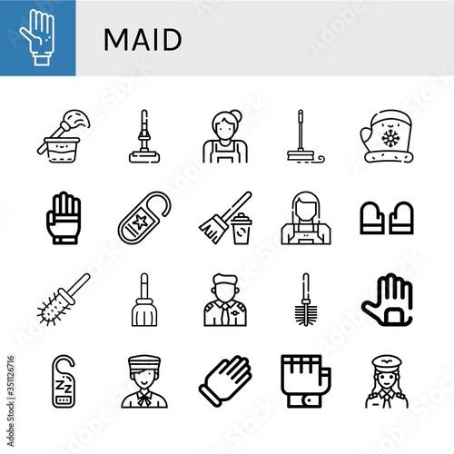 maid simple icons set © Natalia