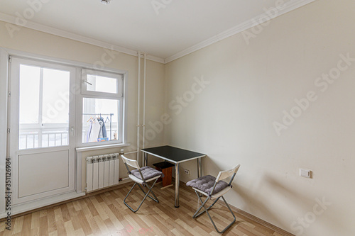 Russia  Moscow- January 25  2020  interior room apartment modern bright cozy atmosphere. general cleaning  home decoration  preparation of house for sale