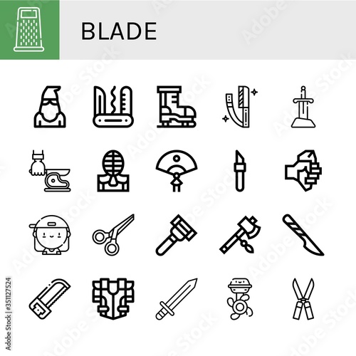 blade simple icons set