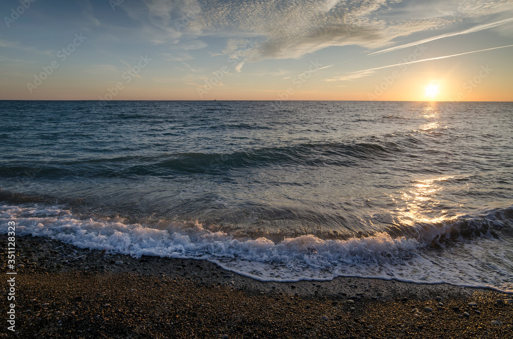 Black Sea Beach at sunset