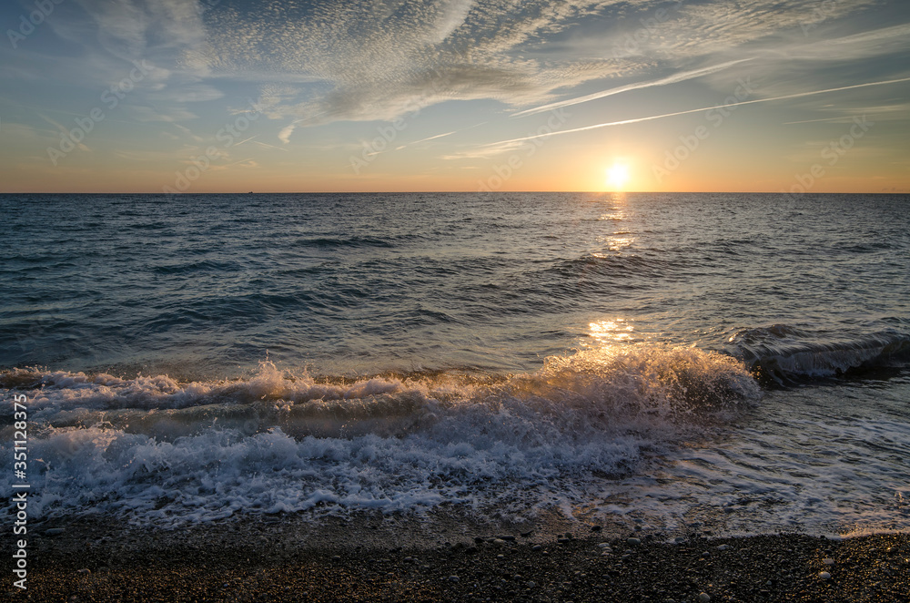 Black Sea Beach at sunset