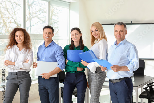 Diverse business team colla...