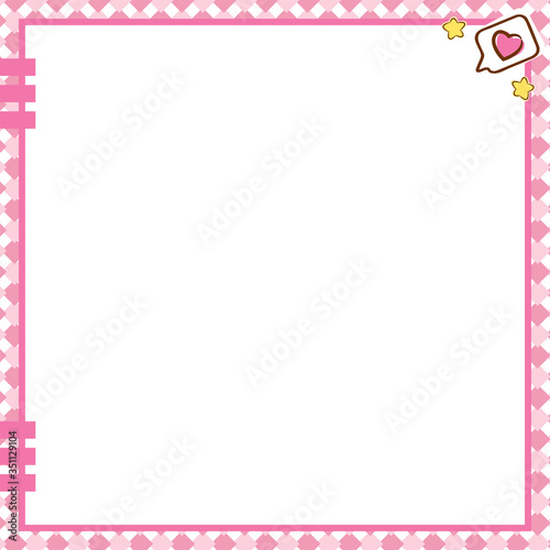 Vector printing paper note. Kawaii blank for drawing, sketchbook, notebook, diary, letters, planners, notes. Cute design with cute pink background, clips and stars on paper