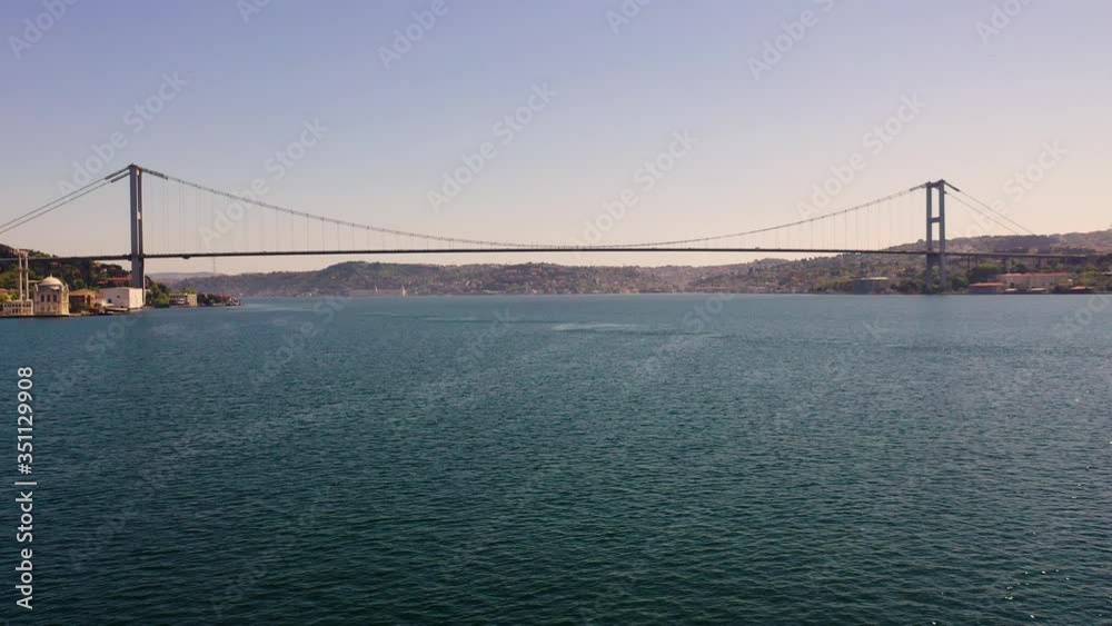 15 July Martyrs Bridge, Bosphorus Bridge from Sky Aerial view. Istanbul Turkiye. 15 July Martyrs Bridge, Bosphorus Bridge from Sky Aerial view. Istanbul Turkiye.