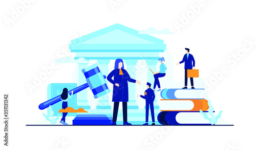 law and legal vector illustration concept template background can be use for presentation web banner UI UX landing page