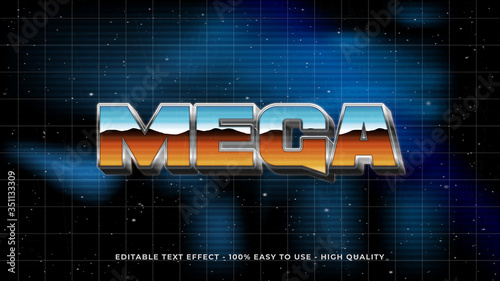 retro 80s text effect concept