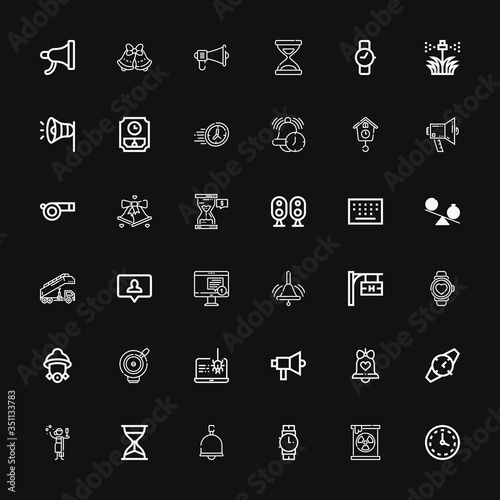 Editable 36 alarm icons for web and mobile