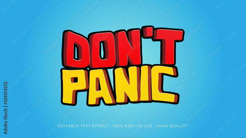 cartoon text effect concept