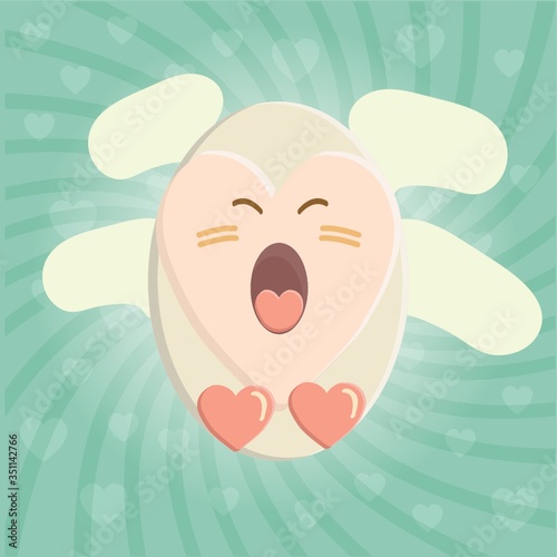 cute creature with mouth open