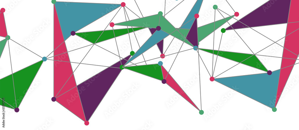 Line points connections, triangular technology design. Abstract geometric background Line points connections, triangular technology design. Abstract geometric background