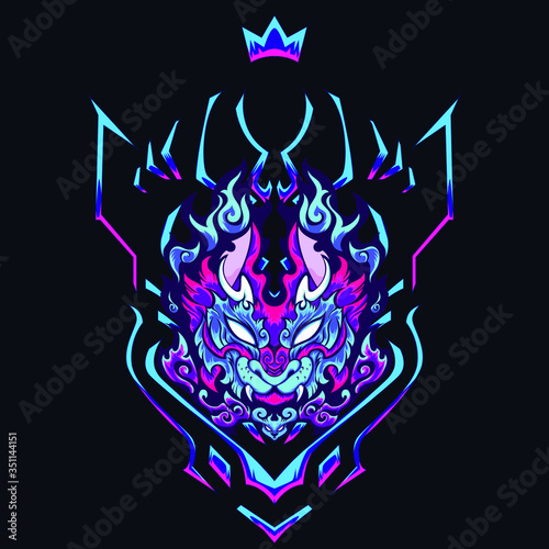 tiger cat sacred geometry tribal T-shirt design illustration club zoo bali culture artwork traditional art