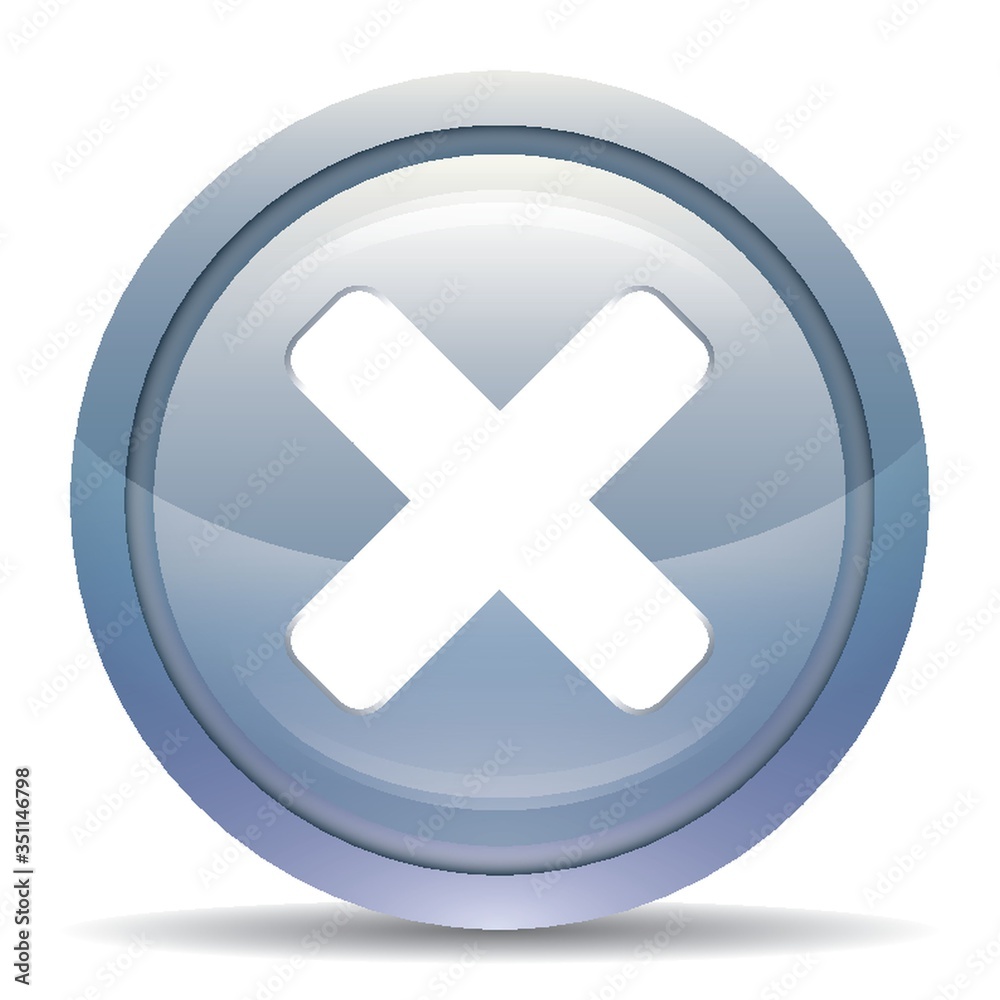 A cancel button illustration. A cancel button illustration.