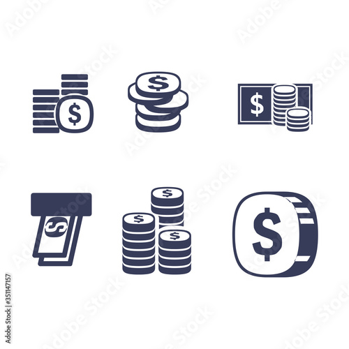 Simple Set of money Related Vector money Icons. Editable 