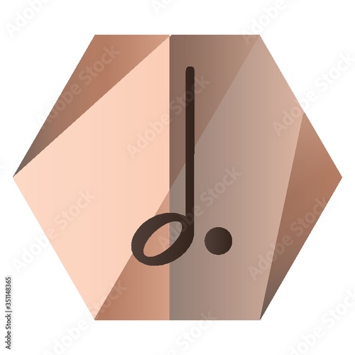 dotted minim note for music