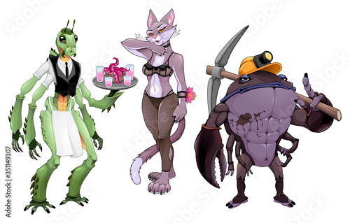 Mutant creatures half animal and human