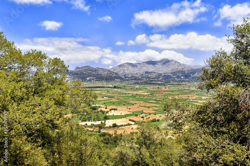 Lasithi Plateau on Crete island in Greece  photo