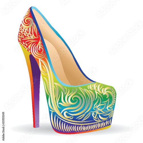 Colorful elegant heels