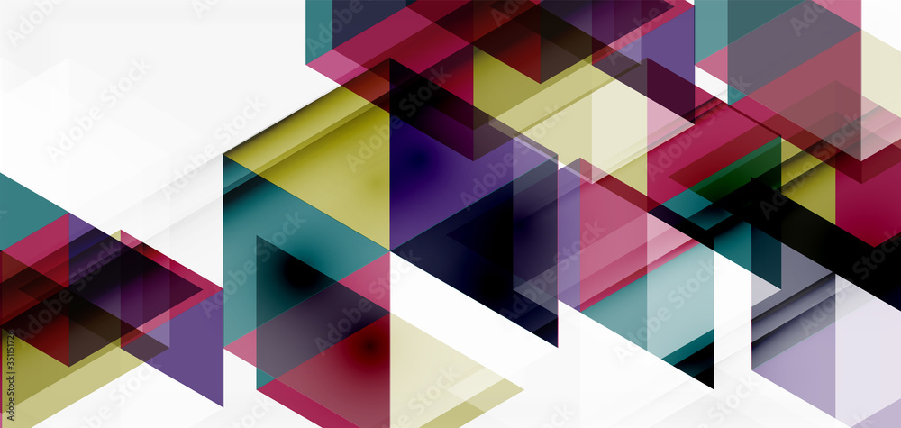 Geometric abstract background, mosaic triangle and hexagon shapes. Trendy abstract layout template for business or technology presentation, internet poster or web brochure cover, wallpaper Geometric abstract background, mosaic triangle and hexagon shapes. Trendy abstract layout template for business or technology presentation, internet poster or web brochure cover, wallpaper