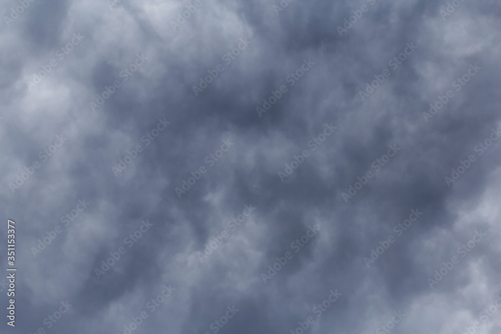 close up of dark gray clouds in sky