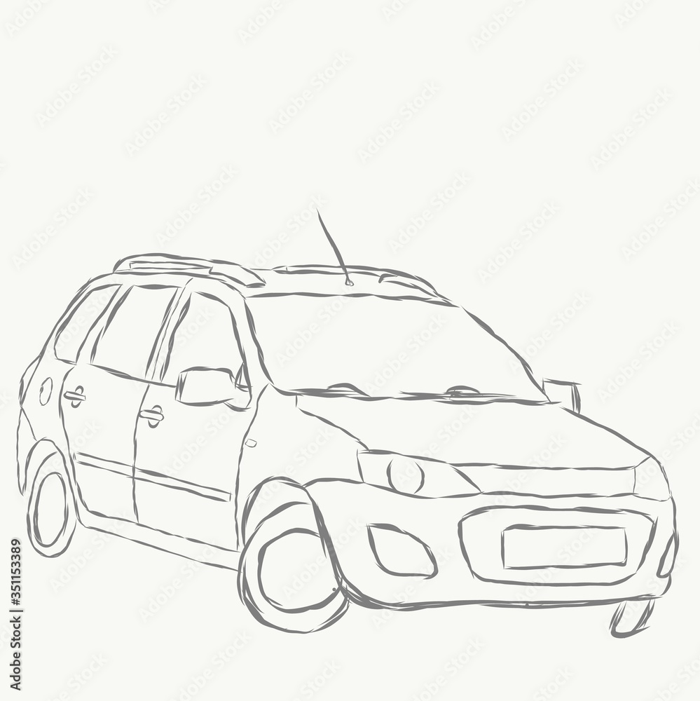 car sketch illustration