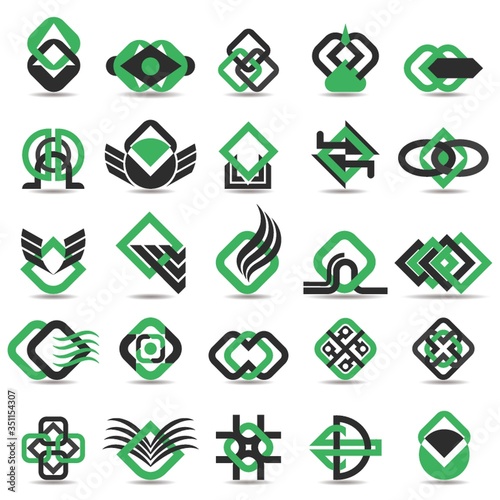 set of abstract icons
