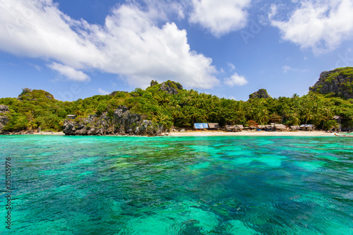 Tropical beach beautiful sea and blue sky at Langka Jew Island It is located in the Gulf of Thai © Southtownboy Studio