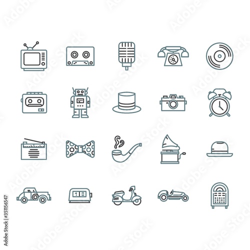 A retro icons illustration.