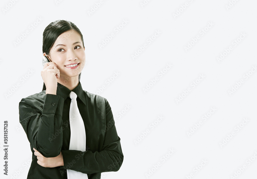 Businesswoman talking on the mobile phone Businesswoman talking on the mobile phone
