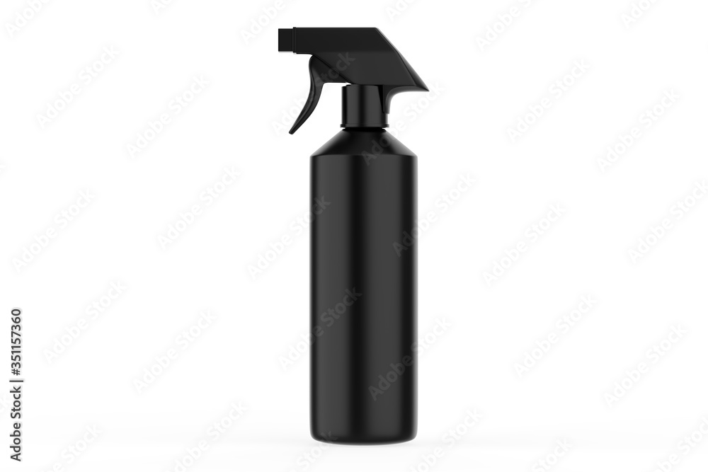 Spray Pistol Cleaner Plastic Bottle isolated On White Background. Ready For Your Design. Product Packing. 3d Illustration Spray Pistol Cleaner Plastic Bottle isolated On White Background. Ready For Your Design. Product Packing. 3d Illustration