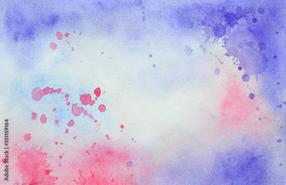 Abstract watercolor background. The color splash on the background.