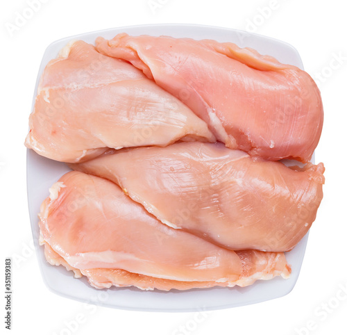 Raw chicken breast on wooden table