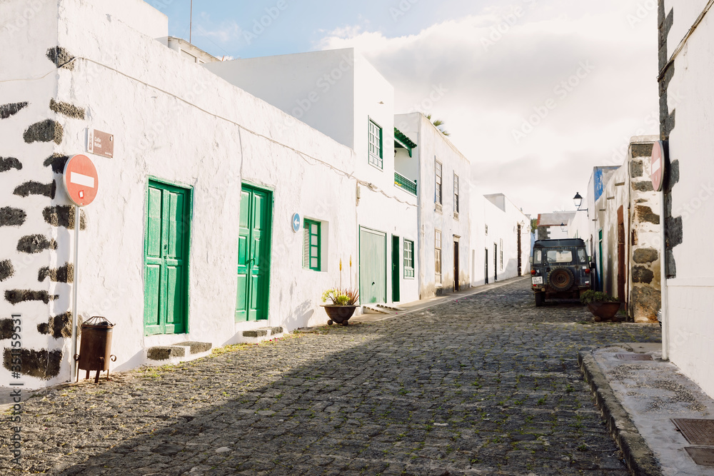 The old architecture of Haria town in Lanzarote