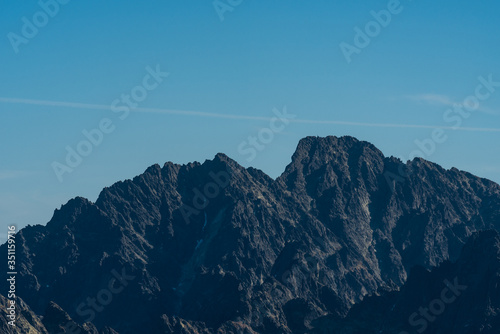 highest peak of Tatra mountains and Slovakia - Gerlachovsky stit mountain peak