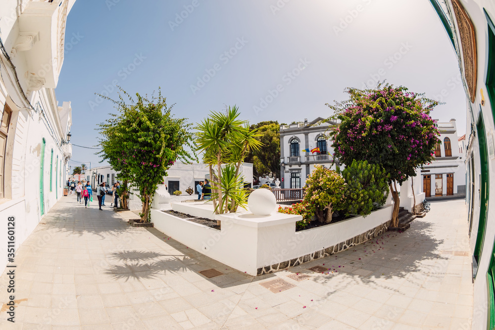 Naklejka premium The old architecture of Haria town in Lanzarote