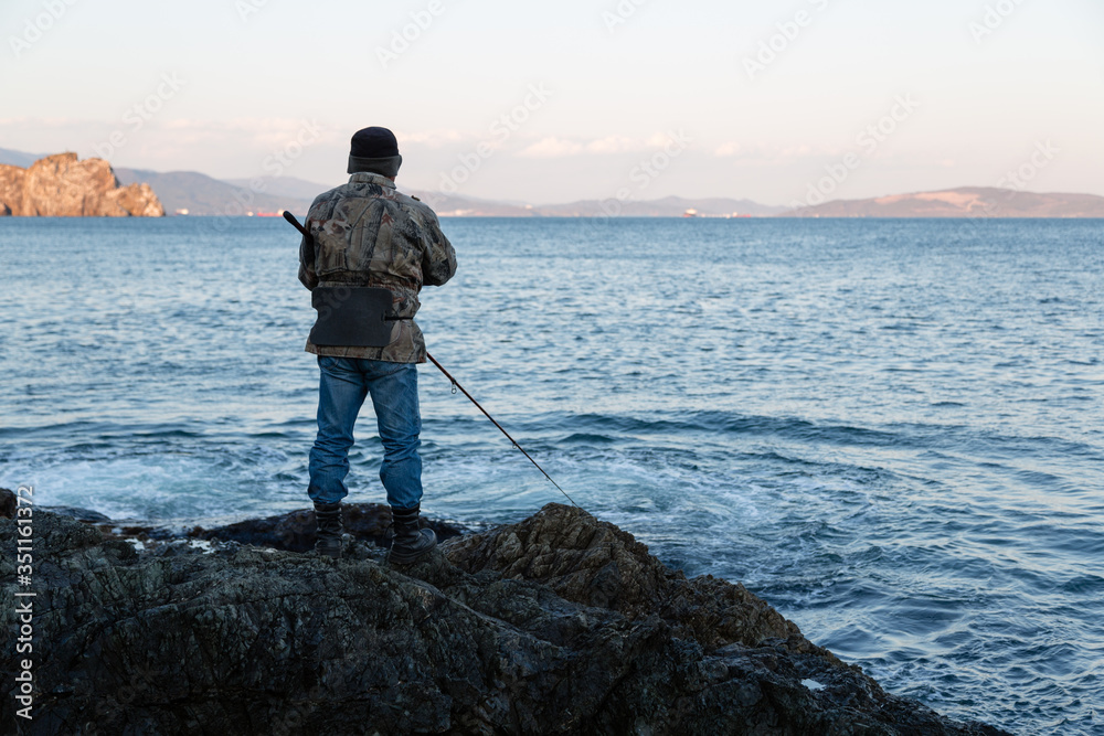Sea fishing fisherman