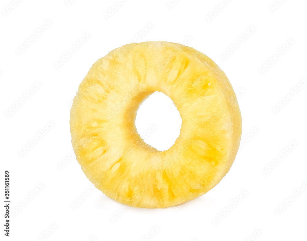 sliced ring or donut pineapple isolated on white background sliced ring or donut pineapple isolated on white background
