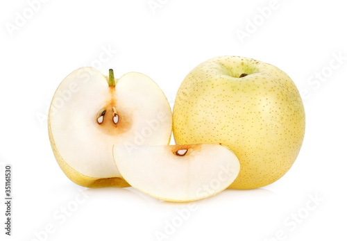 chinese pear isolated on white background photo