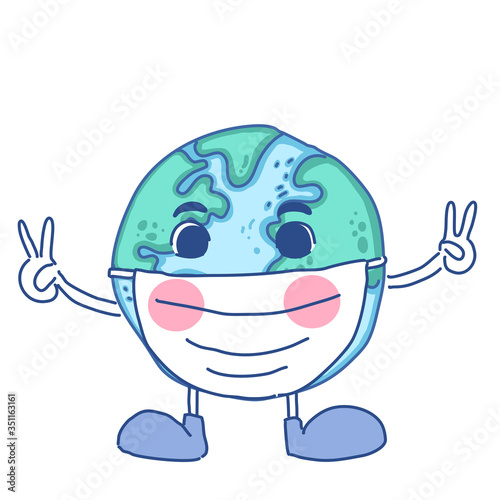 World cartoon Character design of vector.
Protect our World 